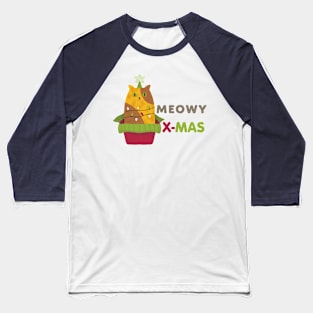 meowy christmas Baseball T-Shirt